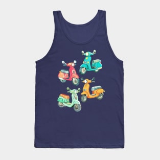 Pastel Chalkboard Scooters Tank Top